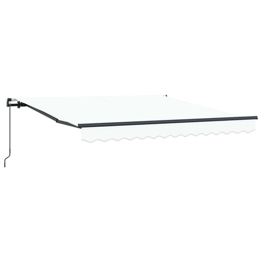Toldo Retráctil Blanco 300 X 250 Cm Poliéster Y Aluminio_0