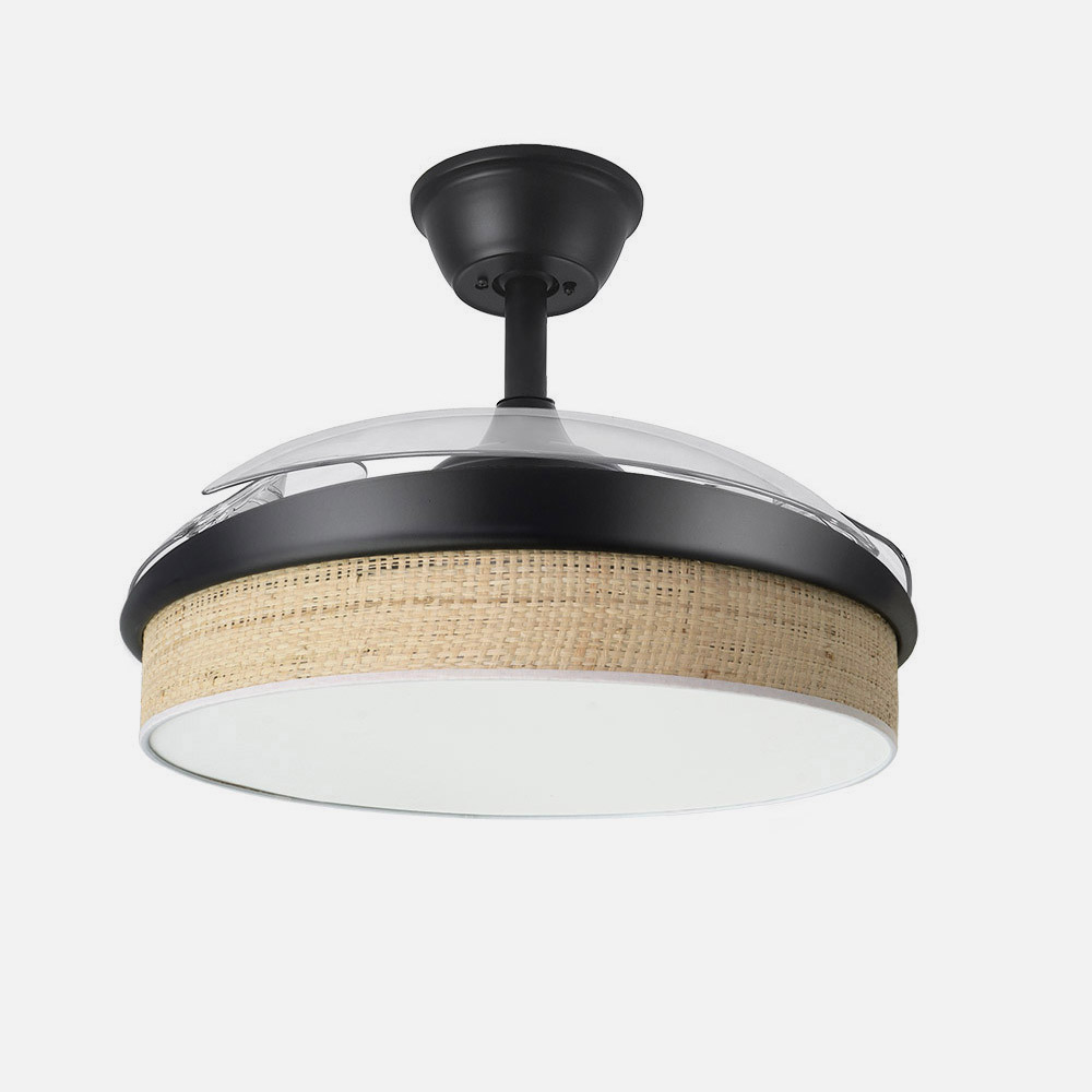 Ventilador Dc Moda 72w Negro/caã±izo Claro 108d 3apas 7200lm 3000k,4000k,6000k Remoto+memoria+temporizador_2