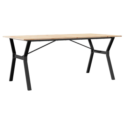 Mesa De Comedor Marco Y Madera Maciza Pino Y Acero 180x90x75cm_4