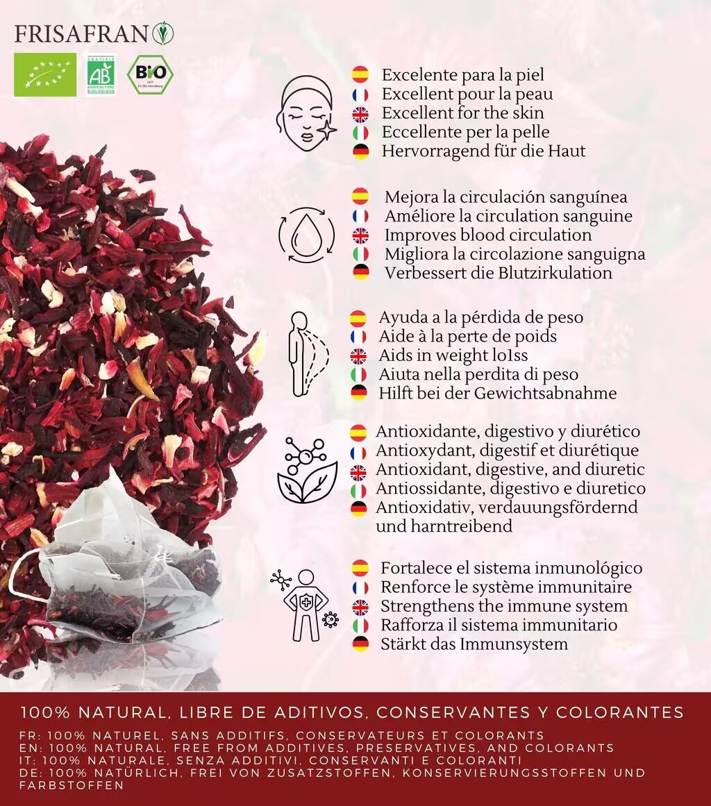 Infusión De Hibisco En Pirámides Ecológica | Frisafran