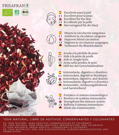 Infusión De Hibisco En Pirámides Ecológica | Frisafran 60 Uds_2