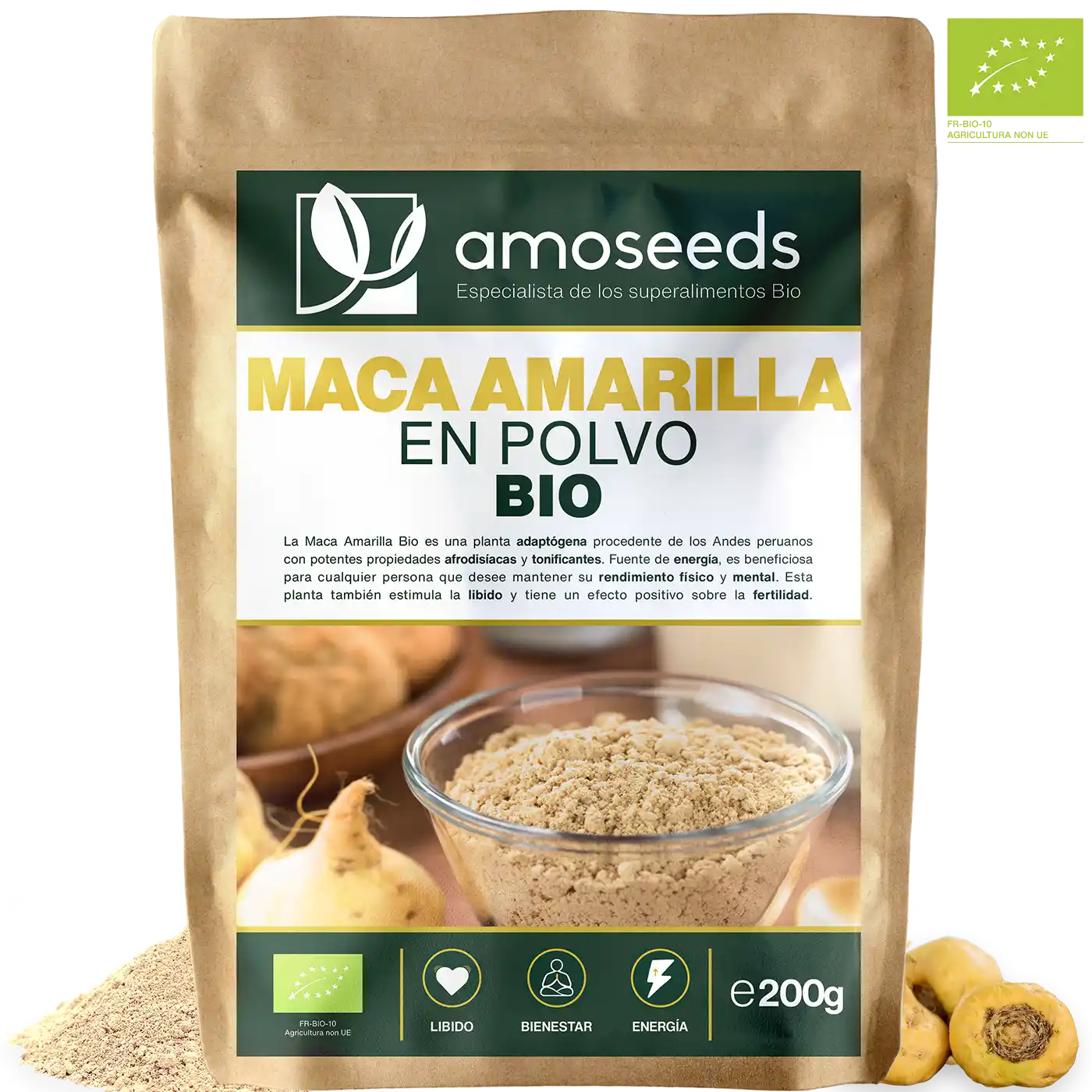 Maca Amarilla En Polvo Bio 200g_0