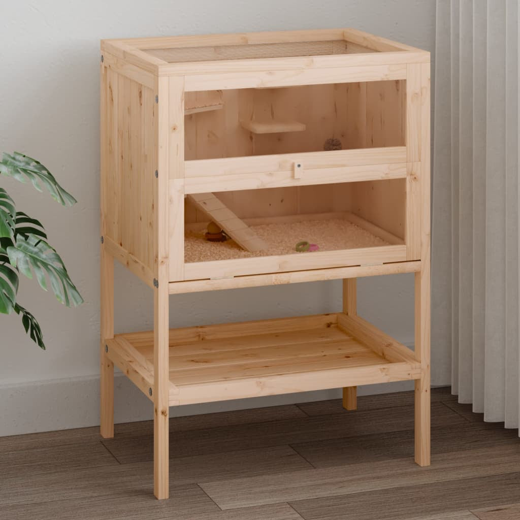 Vidaxl Jaula Para Hámster 55x40x80 Cm De Madera Maciza De Abeto_1