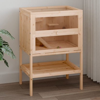 Vidaxl Jaula Para Hámster 55x40x80 Cm De Madera Maciza De Abeto_1