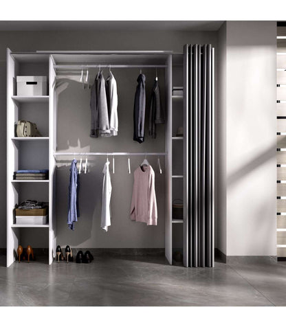 Vestidor Siles Para Dormitorio Con Cortina Y Baldas En Blanco 205-203 Cm(alto)180 Cm(ancho_3