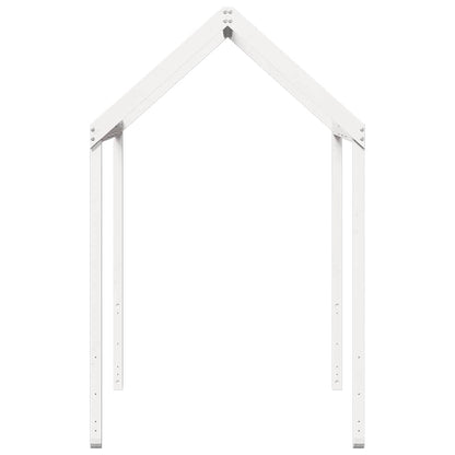 Techo De Cama Infantil Madera Maciza Blanco 217x95,5x159 Cm_4