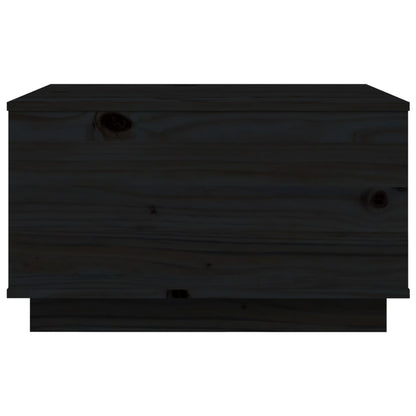 Mesa De Centro De Madera Maciza De Pino Negro 60x50x35 Cm_4