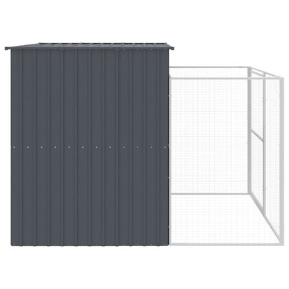 Caseta Para Perros Con Corredor Antracita 214x253x181cm Acero Galvanizado_3