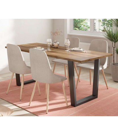 Mesa Comedor Rectangular Fauna Acabado Nogal, 75cm(alto) 180cm(ancho) 90cm(largo)_0