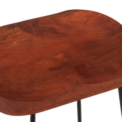 Taburetes De Bar Gavin 2 Uds Madera Mango Maciza 45x40x63 Cm_5