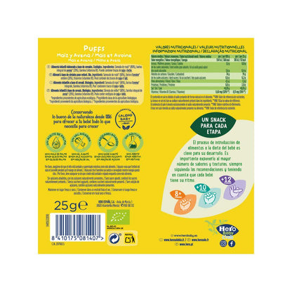 Snacks de Maíz y Avena Eco 25 g- Hero Solo