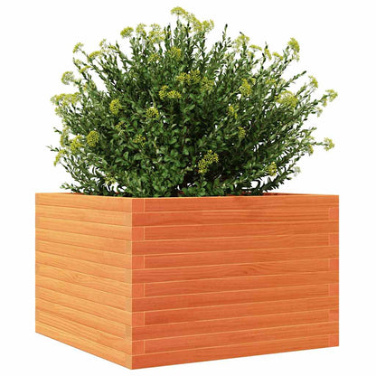 Jardinera De Madera Maciza De Pino Marrón Cera 70x70x46 Cm_3