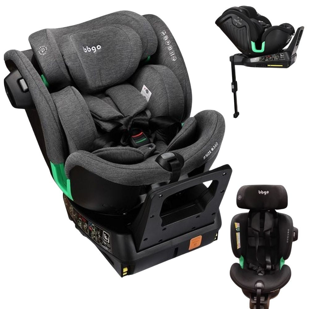 Silla De Coche Bbgo St5 Grupos 0-1-2-3 Para Niños De 40-150 Cm Isize Iso-fix 360 Grey_0