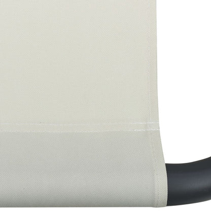 Vidaxl Tumbona De Jardín De Acero Color Crema 200x90 Cm_5