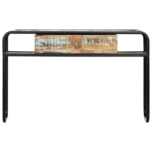 Mesa Consola De Madera Maciza Reciclada 118x30x75 Cm_0