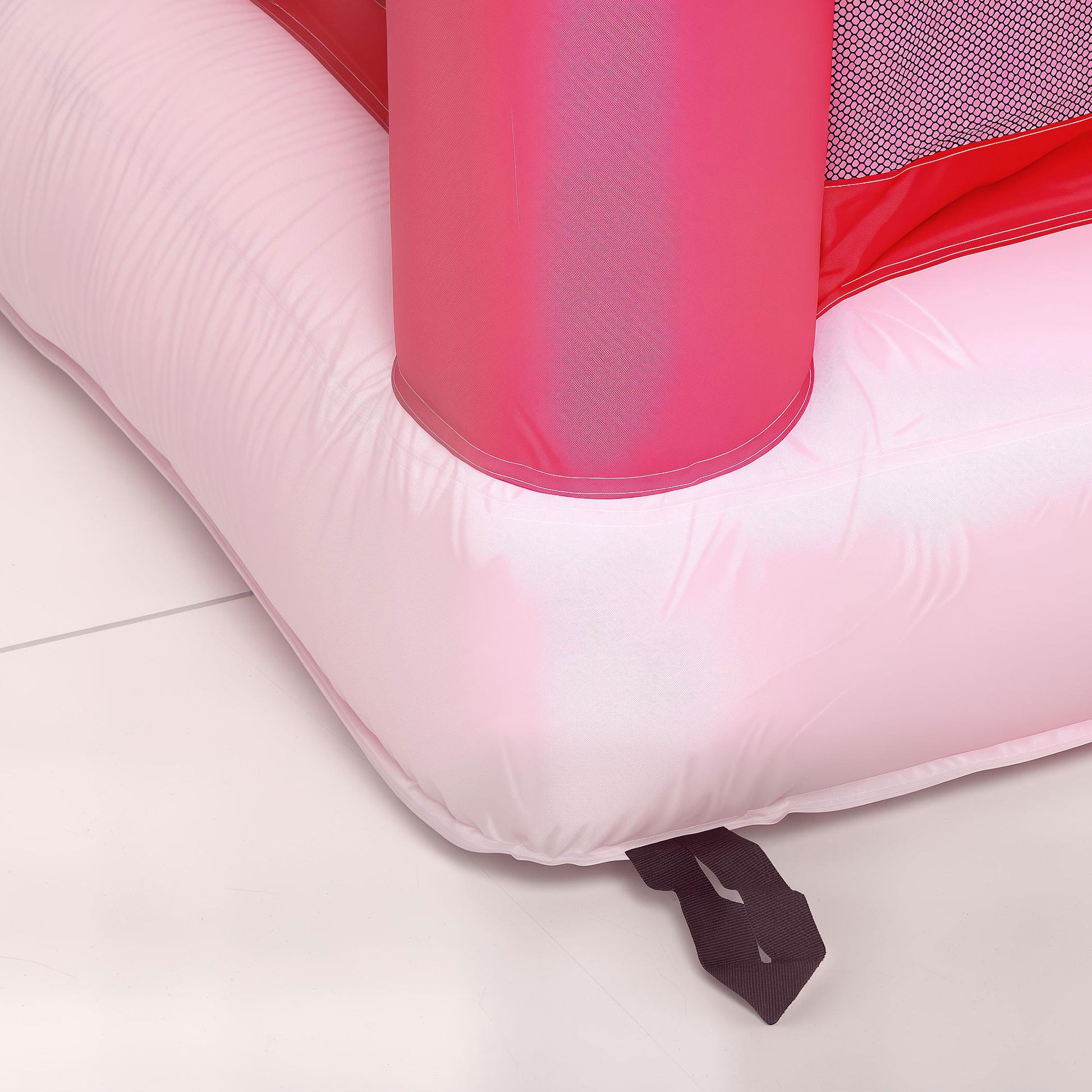 Aiyaplay Castillo Hinchable Para Niños Con Soplador Canasta De Baloncesto Rosa_3