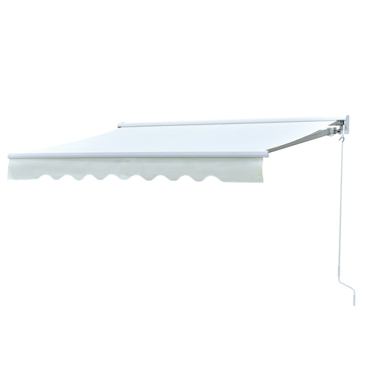 Outsunny Toldo Retráctil Con Mando A Distancia Manivela Luces Led Exterior_0