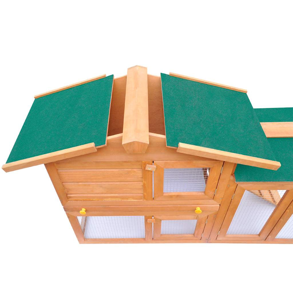 Vidaxl Casa De Animales Grande Jaula Conejera De Madera_3
