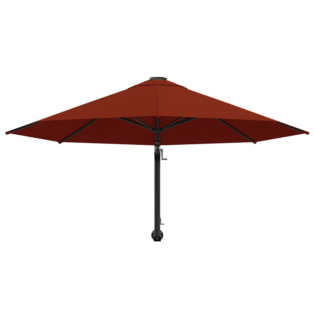Vidaxl Sombrilla De Pared Con Palo De Metal Terracota 300 Cm_3