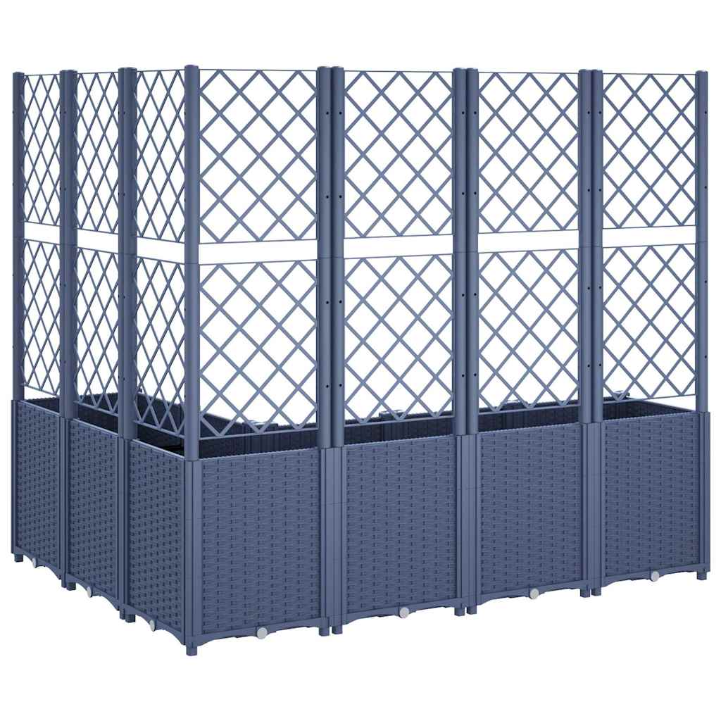Jardinera Con Enrejado Pp Azul Gris 160x120x140 Cm_4