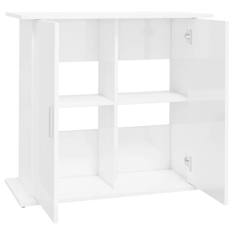 Vidaxl Soporte De Acuario Madera Ingeniería Blanco Brillo 81x36x73 Cm_5