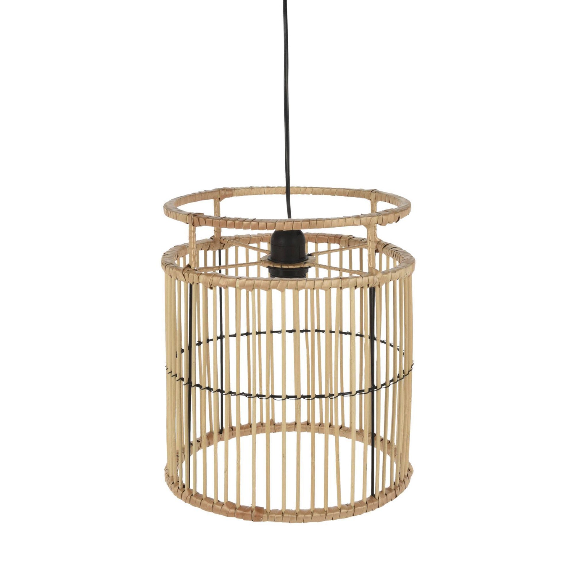 Well Home Lámpara Colgante En Bambú Ø28x30cm_0