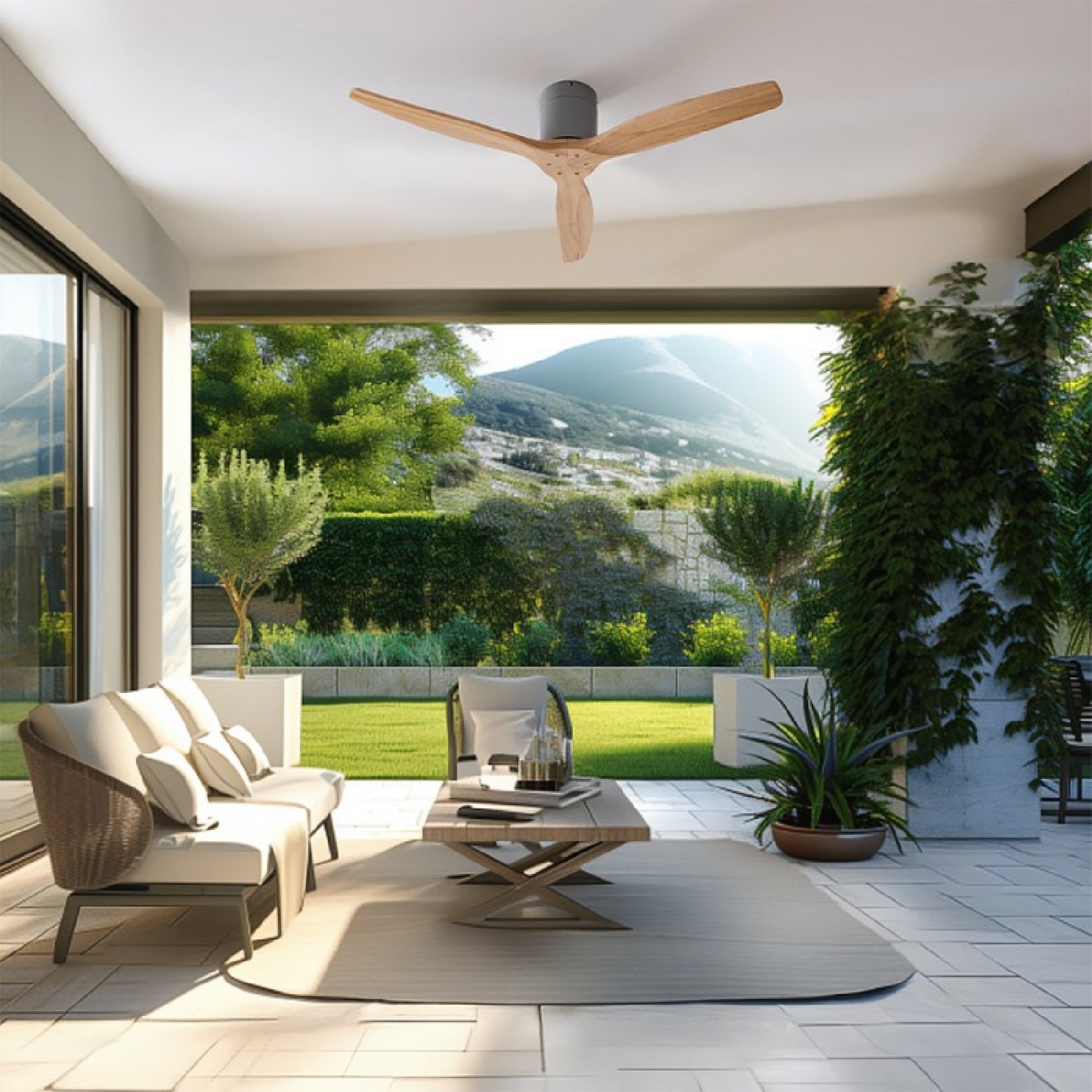 Cecotec Ventilador De Techo Sin Luz Energysilence Aero 5500 Aqua Ironwhitewood Connected_3