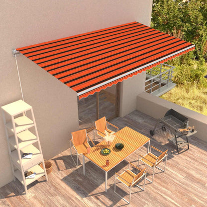 Vidaxl Toldo Manual Retráctil Naranja Y Marrón 600x300 Cm_1