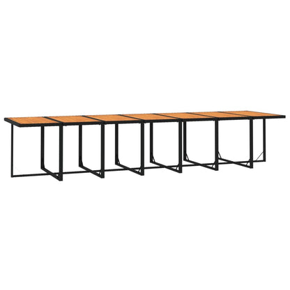 Vidaxl Set Comedor De Jardín Con Cojines 15 Pzas Ratán Sintético Negro_5