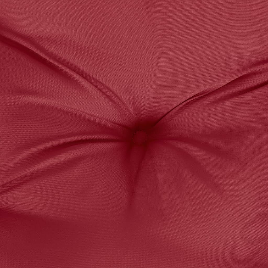 Vidaxl Cojín De Banco De Jardín Tela Oxford Rojo Tinto 100x50x7 Cm_4