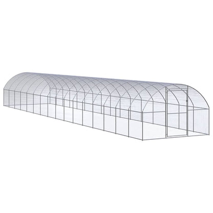 Vidaxl Gallinero De Exterior De Acero Galvanizado 3x16x2 M_0