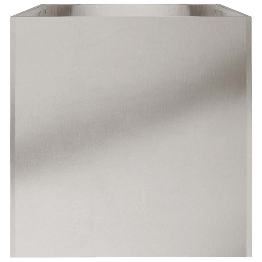 Jardinera De Acero Inoxidable Plateado 62x40x39 Cm_5