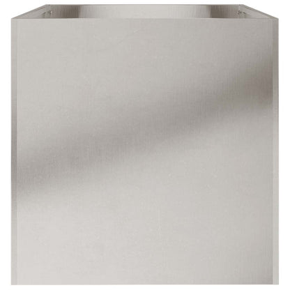 Jardinera De Acero Inoxidable Plateado 62x40x39 Cm_5