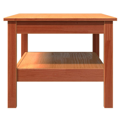 Mesa De Centro Madera Maciza De Pino Marrón Cera 80x50x40 Cm_4