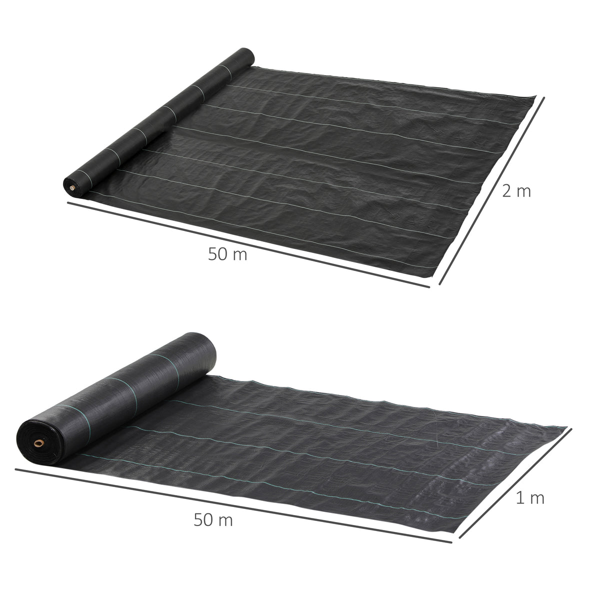 Malla Antimaleza Outsunny Pp Negro 20x2500 Cm_2