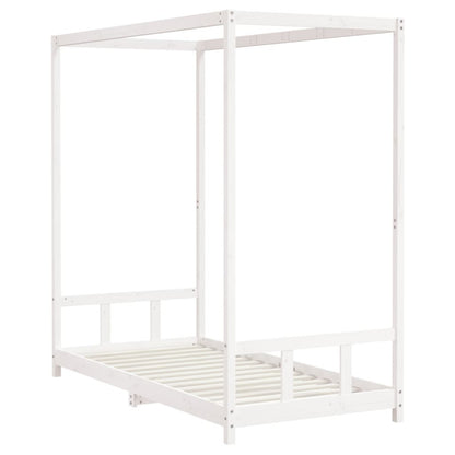 Vidaxl Estructura De Cama Para Niños Madera De Pino Blanco 90x190 Cm_5