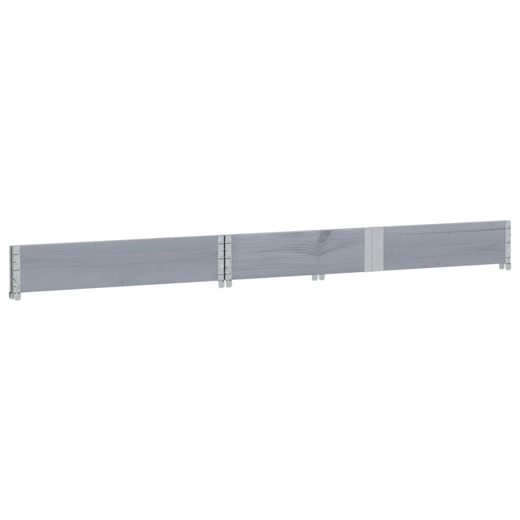 Jardinera De Madera Maciza De Pino Gris 150x100 Cm_3