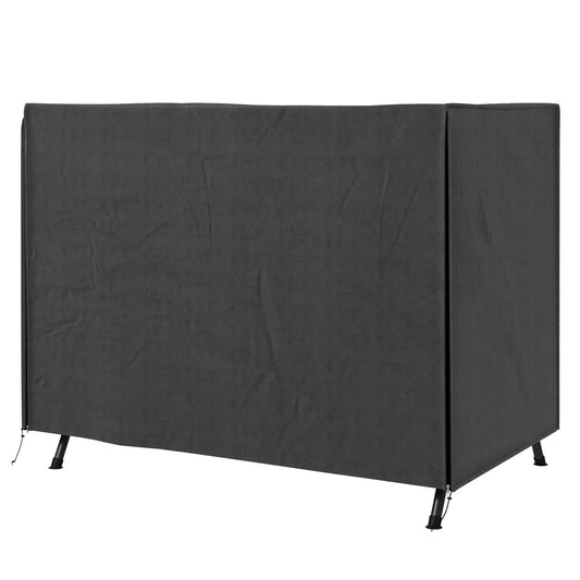 Outsunny Funda Balancín Jardín Con 2 Cremalleras 205x124x164 Cm Gris Oscuro_0