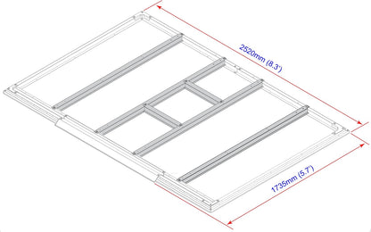 Duramax - Estructura Suelo Para Caseta - Artemisa Y Titán - Metal - Gris - 8 X 6_1