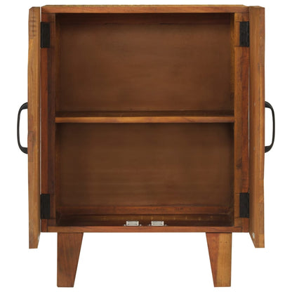 Aparador Tallado A Mano Madera Maciza Reciclada 55x30x75 Cm._1