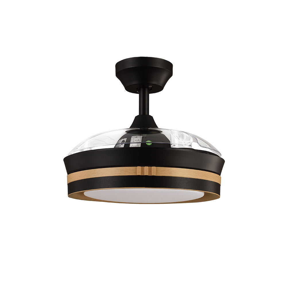 Ventilador Dc Viper Negro/madera 48w 3aspas 91d 4800lm 6vel 3000k,4500k,6000k, Remoto+temporizador+memoria_1