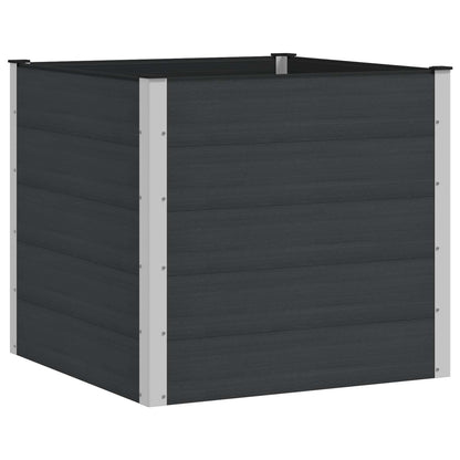 Arriate Elevado Negro 100 X 100 X 91 Cm Wpc Y Aluminio_0