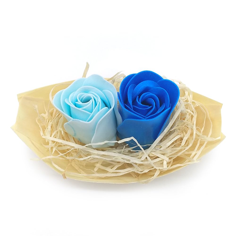 25 Barcas Con Flores Para Regalo Invitados (azul) - Rosas De Jabón Para Baño Aromático. Detalle Original Para Eventos_1