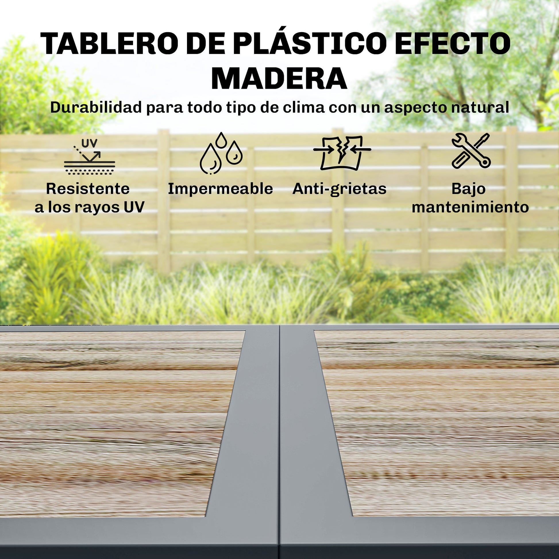 Outsunny Conjunto De Mesa Y Sillas Jardín De 7 Piezas_3