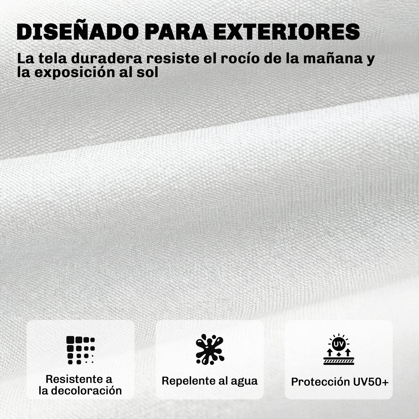Outsunny Cojín Para Banco Y Tumbona Protección Uv50+ 198x65x13 Cm Crema_5