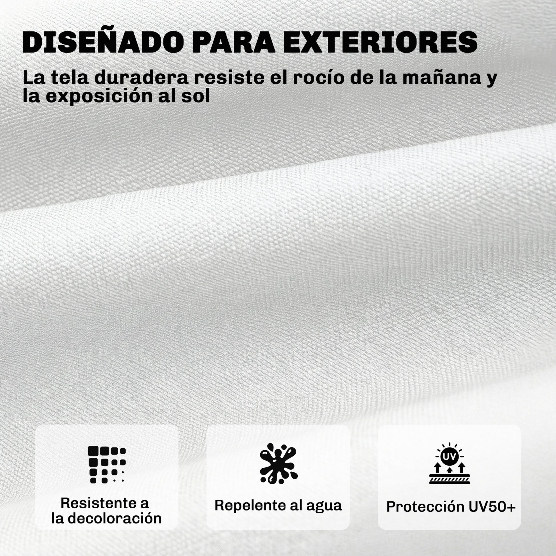 Outsunny Cojín Para Banco Y Tumbona Protección Uv50+ 198x65x13 Cm Crema_5