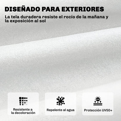 Outsunny Cojín Para Banco Y Tumbona Protección Uv50+ 198x65x13 Cm Crema_5