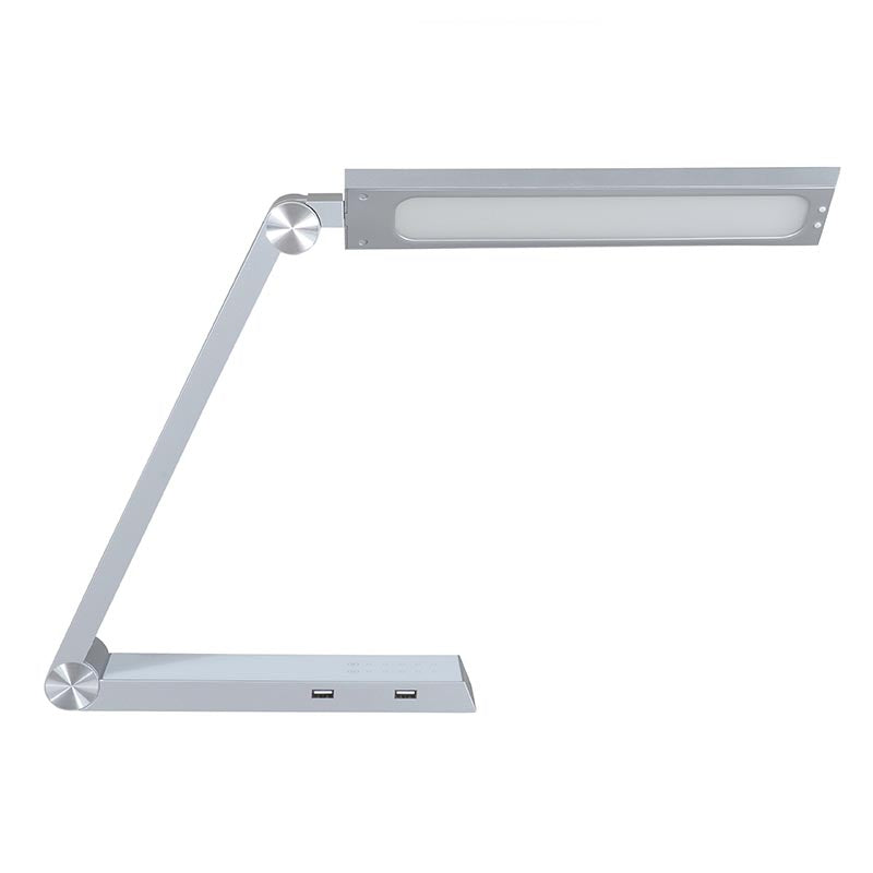 Lámpara De Estudio Silver Triangle Con Cargador Inalámbrico Ti, Blanco Dual, Regulable_4