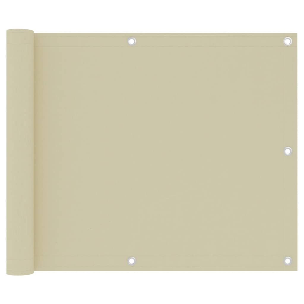 Vidaxl Toldo Para Balcón Tela Oxford Crema 75x500 Cm_0