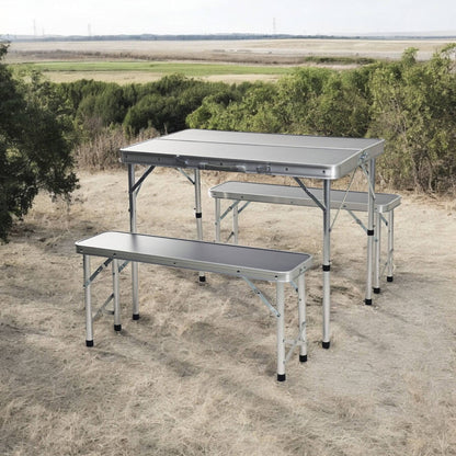 Well Home Juego De Pic-nic Para Camping Con Mesa Y 2 Bancos